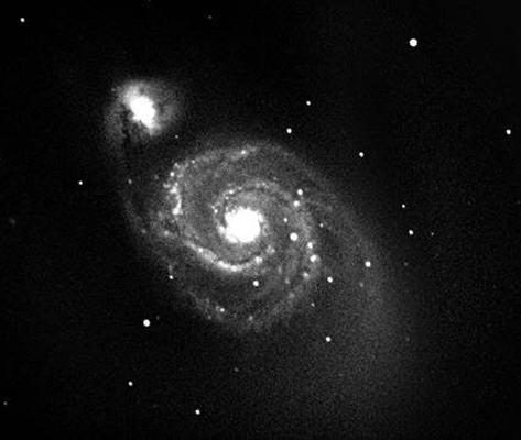 Galaxie du Tourbillon (M51A, M51B/NGC 5194, NGC 5195)
